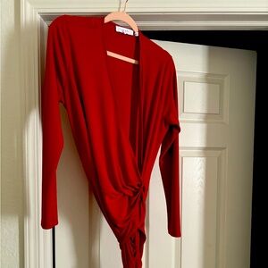 Beautiful, wrap dress in Red, never worn, great all occasion dress.